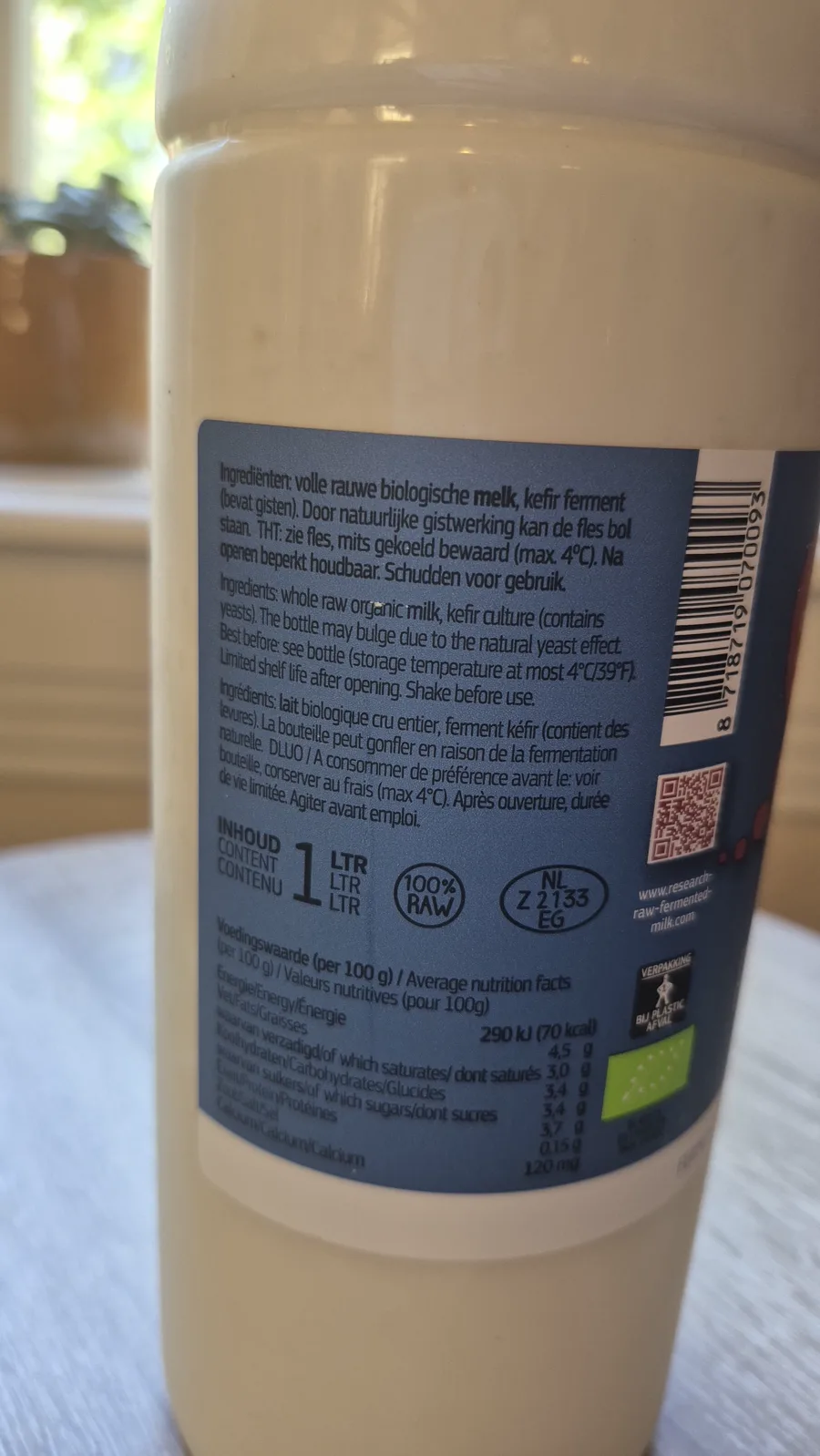 Ingrediënten van biologische oerkefir